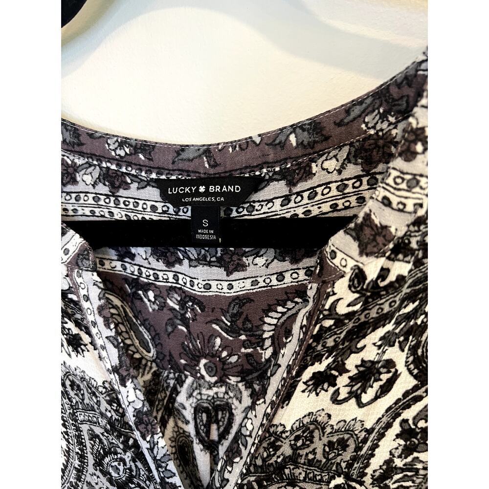 Lucky Brand Boho Paisley Tank Top Small Sleeveless Flowy Festival Blouse - Picture 3 of 5